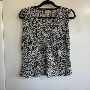 Giorgio Fiorlini Women’s Size M Black and White Sleeveless Top